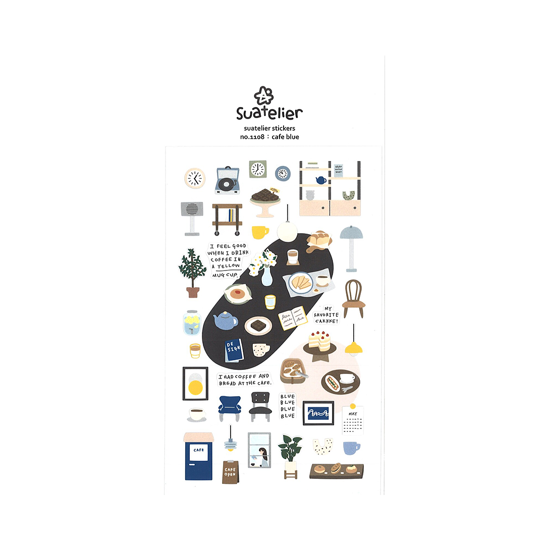 Suatelier Stickers_1108 CAFÉ BLUE