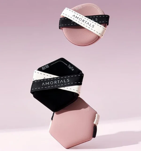 AMORTALS "TieTie" Powder Puff Set - 3 Pieces (Flawless Base & Seamless Finish)
