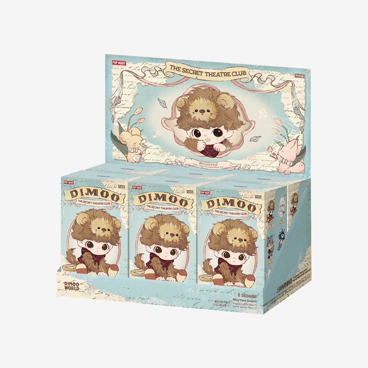 Blind Box DIMOO The Secret Theatre Club Series - Pendentif en peluche vinyle Blind Box