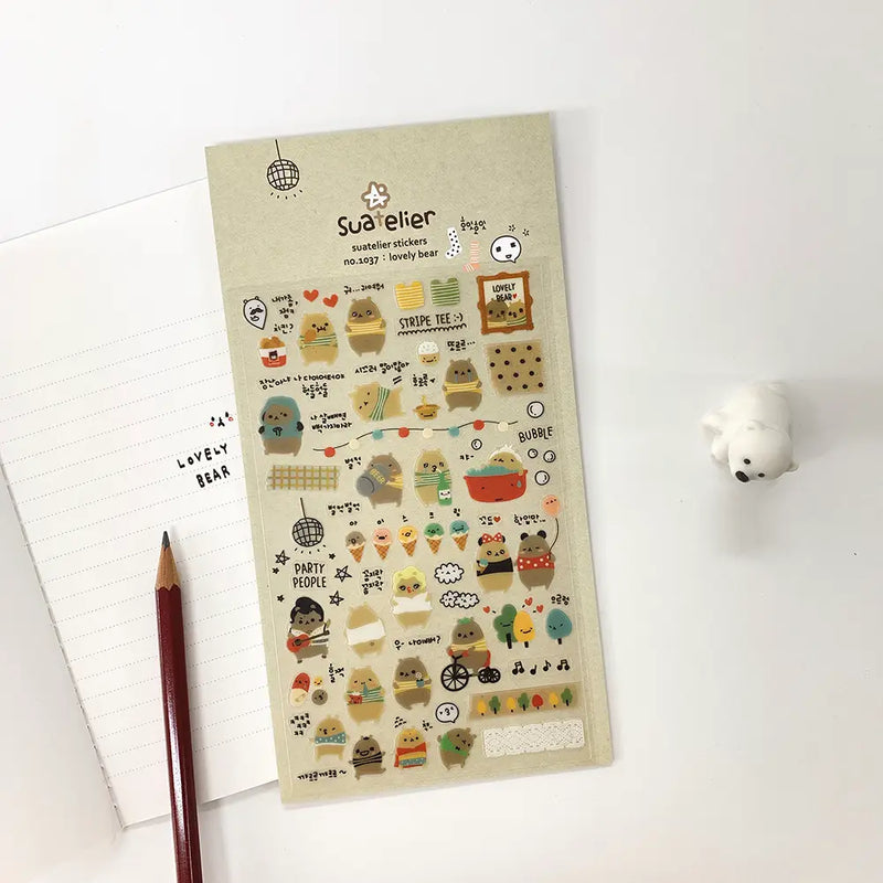 Suatelier Stickers_1037 LOVELY BEAR