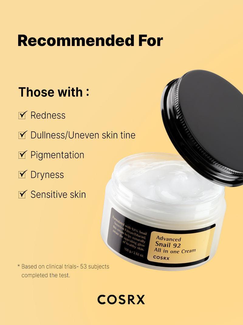 COSRX !+ Crème tout-en-un Advanced Snail 92 (Version HC) 100g