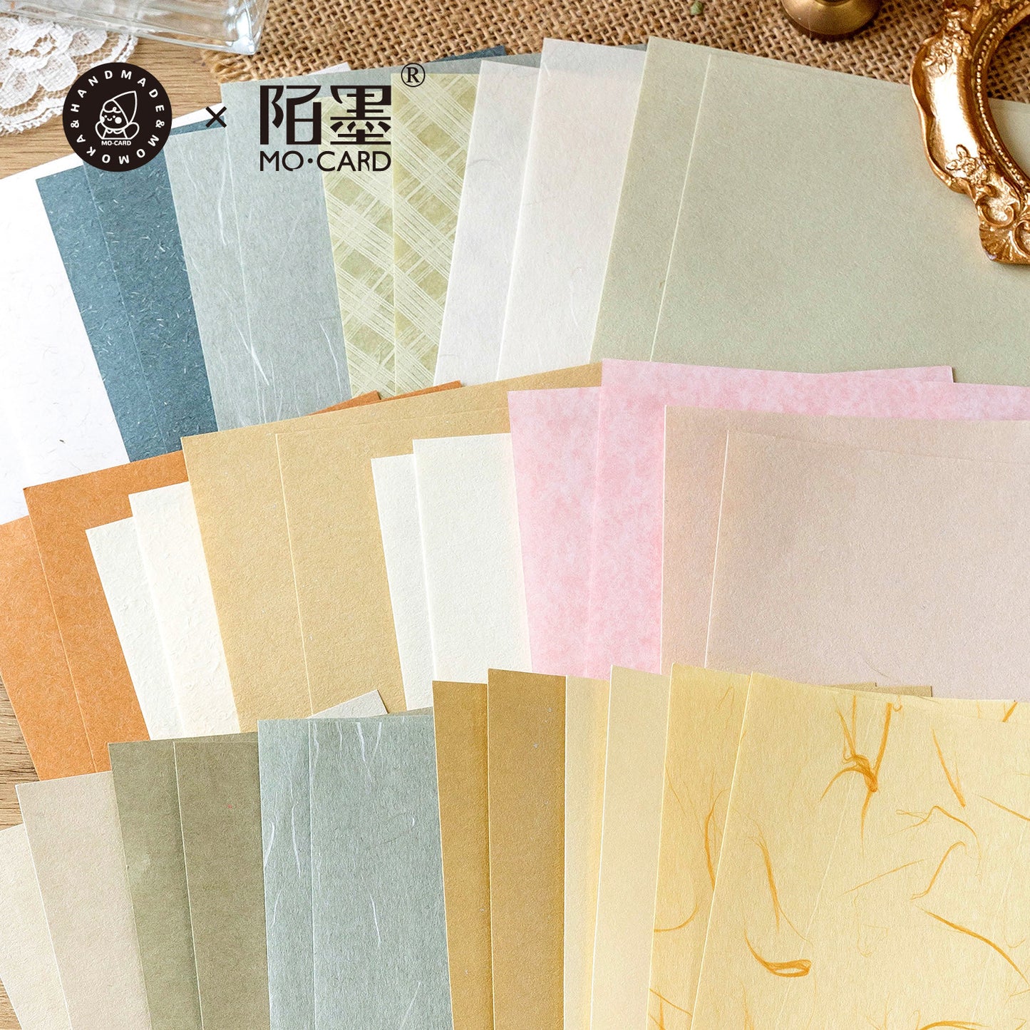 Hanano Canto Series - Vintage Mixed-Material DIY Stationery Pack (6 Styles)