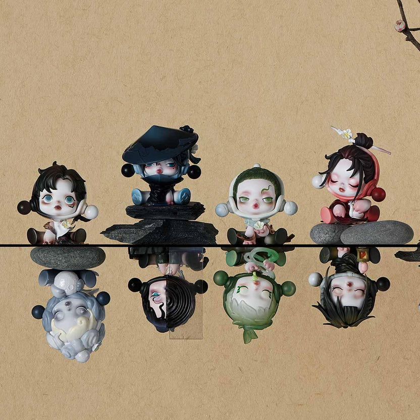 Boîte mystère - Pop Mart - Figurine Skullpanda Courtyard Plum Blossom Series