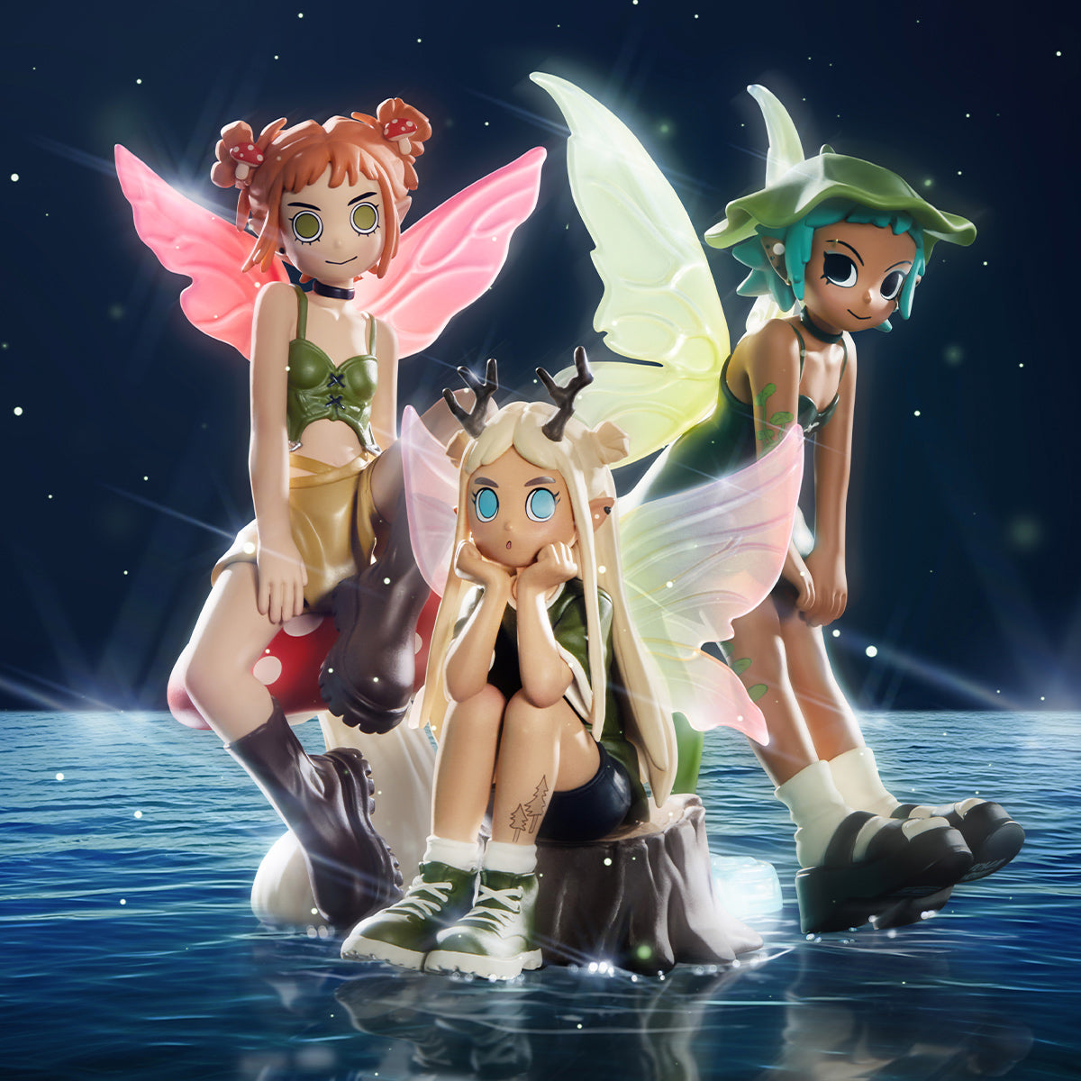 Figurines Blind Box Peach Riot Punk Fairy Series