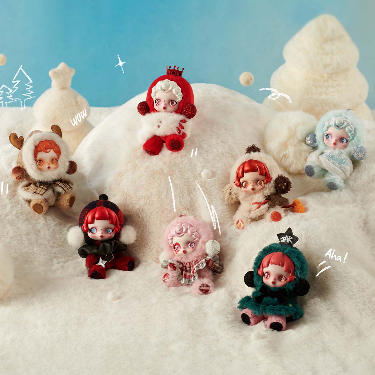 Boîte mystère - Pop Mart - SKULLPANDA Winter Symphony Series Pendentif en peluche