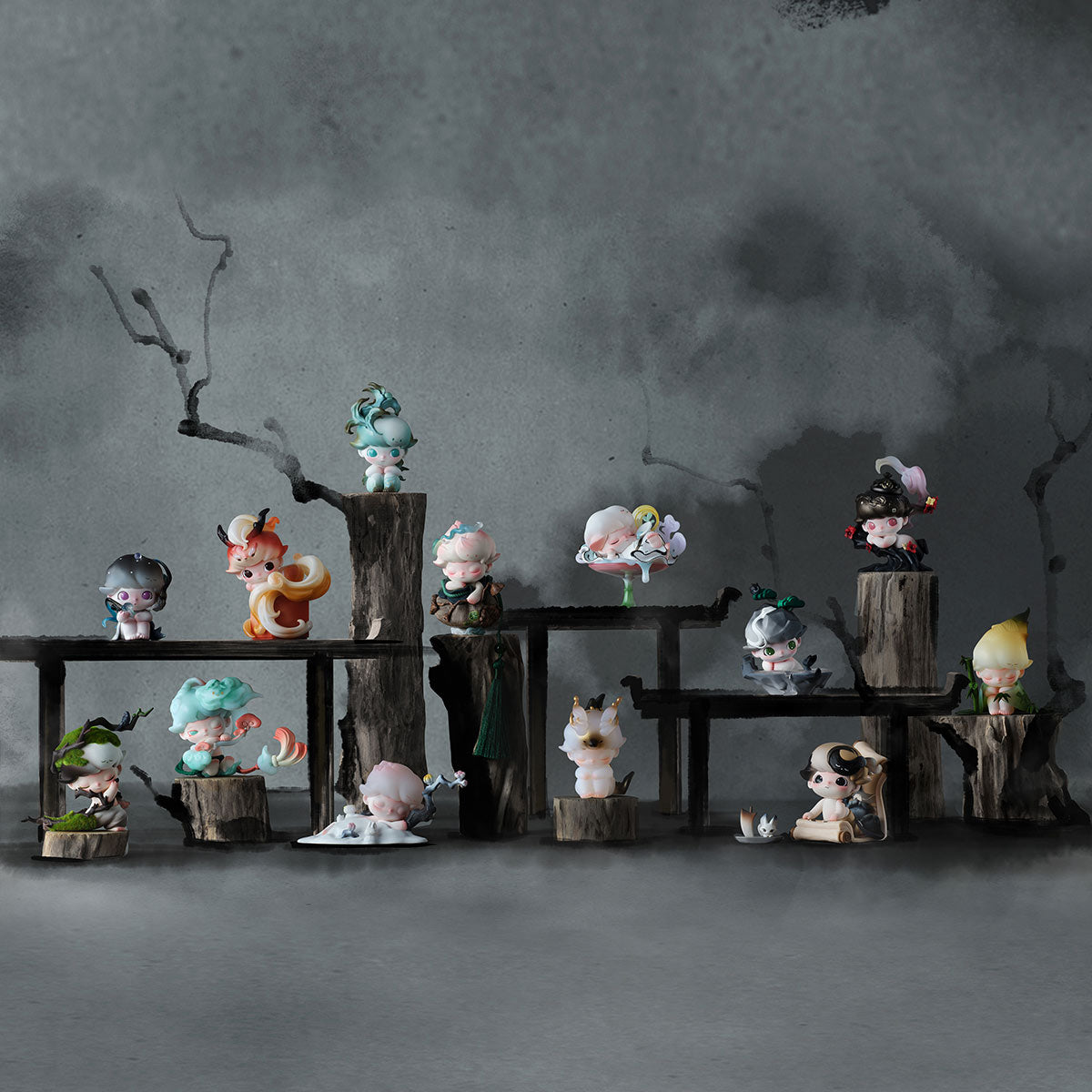 Boîte Mystère POP MART Figurines de la série DIMOO Stories in The Cup