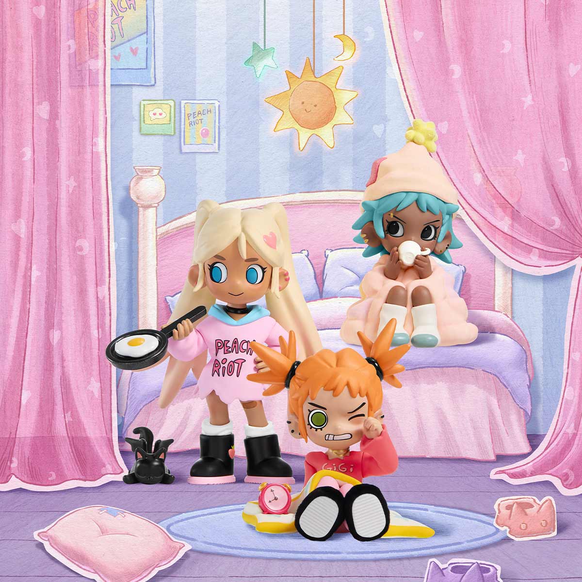 Figurines Blind Box Lil Peach Riot Soirée Pyjama