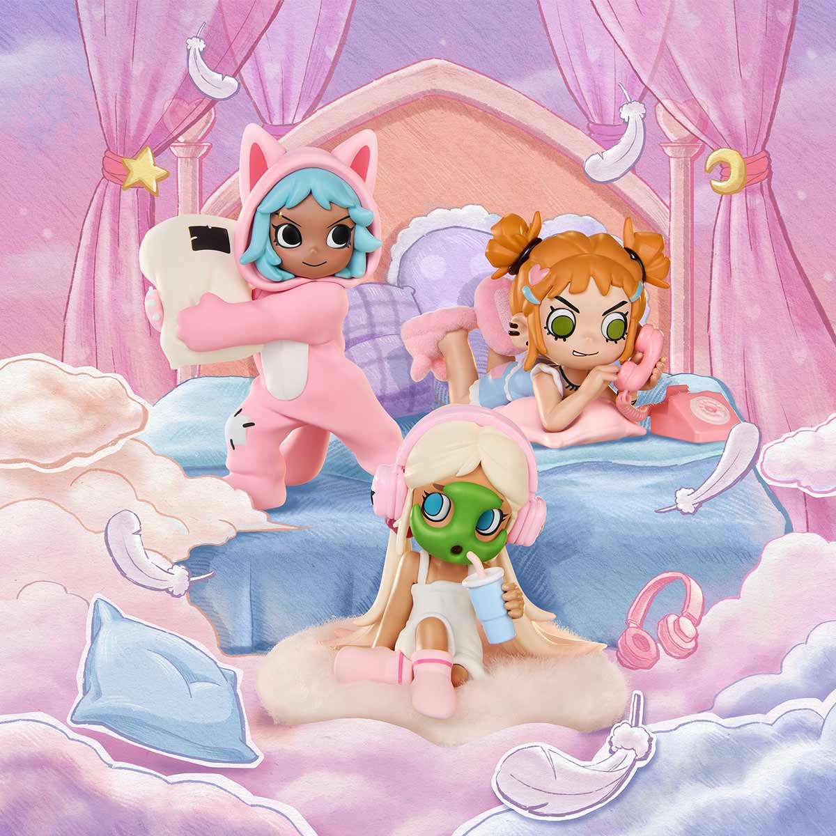 Figurines Blind Box Lil Peach Riot Soirée Pyjama