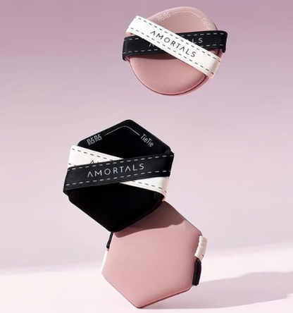 AMORTALS "TieTie" Powder Puff Set - 3 Pieces (Flawless Base & Seamless Finish)