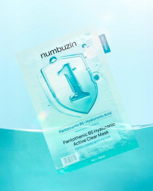 Numbuzin - No.1 Masque transparent actif à l'acide hyaluronique B5 pantothénique 1 feuille 26ml