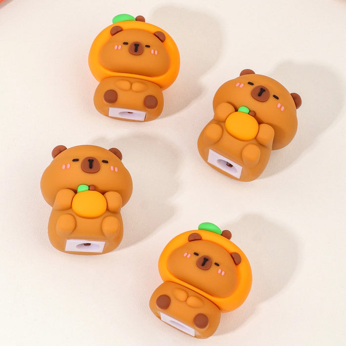 KUKI KK-8181 capybara pencil sharpeners in assorted orange and brown designs