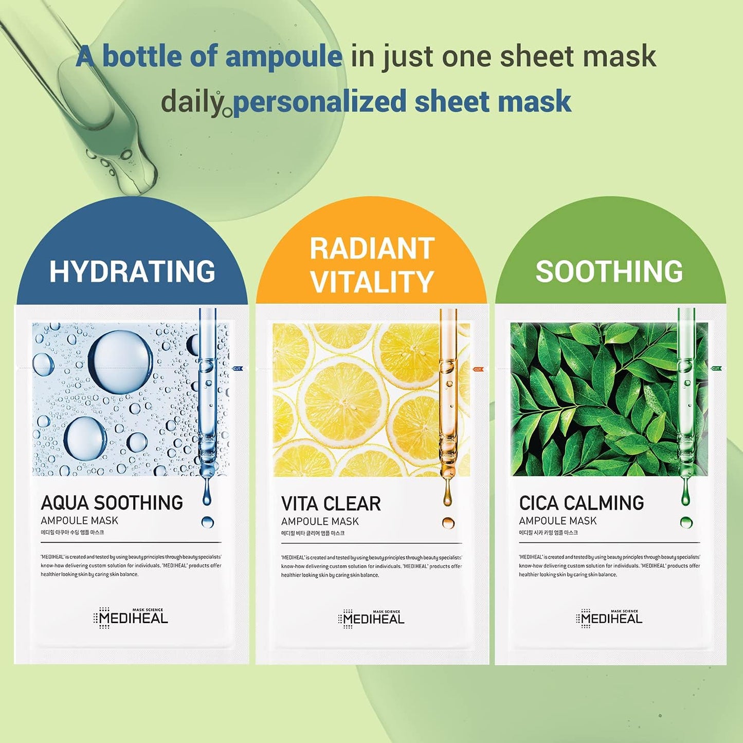 MEDIHEAL Cica Calming Ampoule Mask 1pc