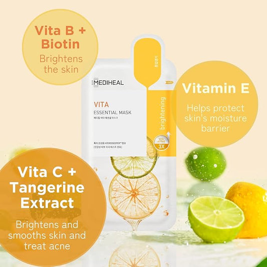 MEDIHEAL ++ Masque Ampoule Éclaircissant Vita 1 unité