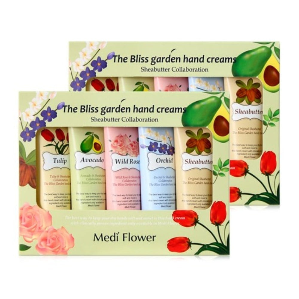 Medi Flower The Bliss Garden Crème Mains - 5 x 50g (Collaboration Beurre de Karité)