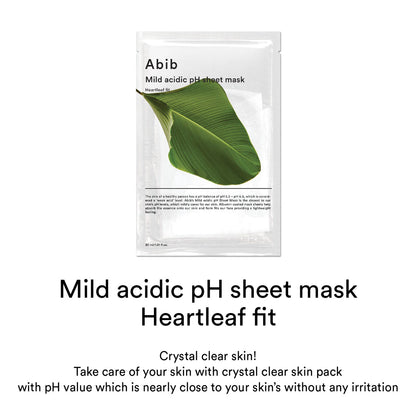 ABIB -- Mild Acidic PH Sheet Mask Heartleaf Fit 1pc