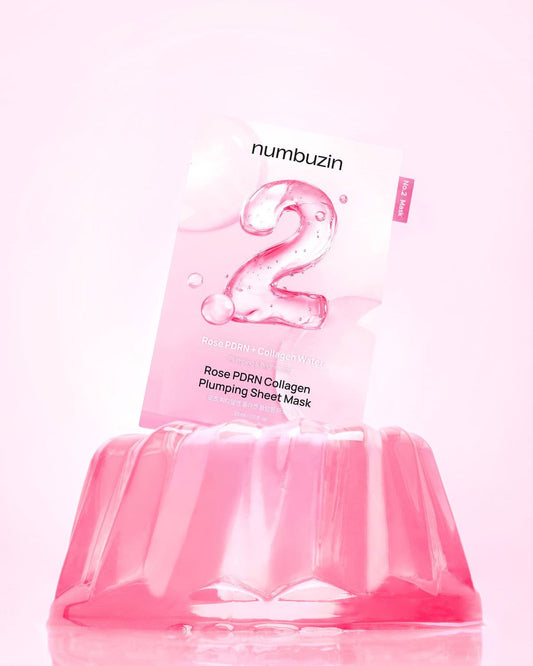 Numbuzin - Masque Tissu Repulpant Collagène Rose PDRN N°2