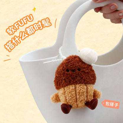 Stylos en peluche KUKI Pain Fraîchement Cuit - Stylos Gel Série Pâtisserie Kawaii avec Porte-clés, Ornement Pâtisserie Douce en Peluche, Papeterie Scolaire Créative & Cadeau d'Anniversaire pour Enfants