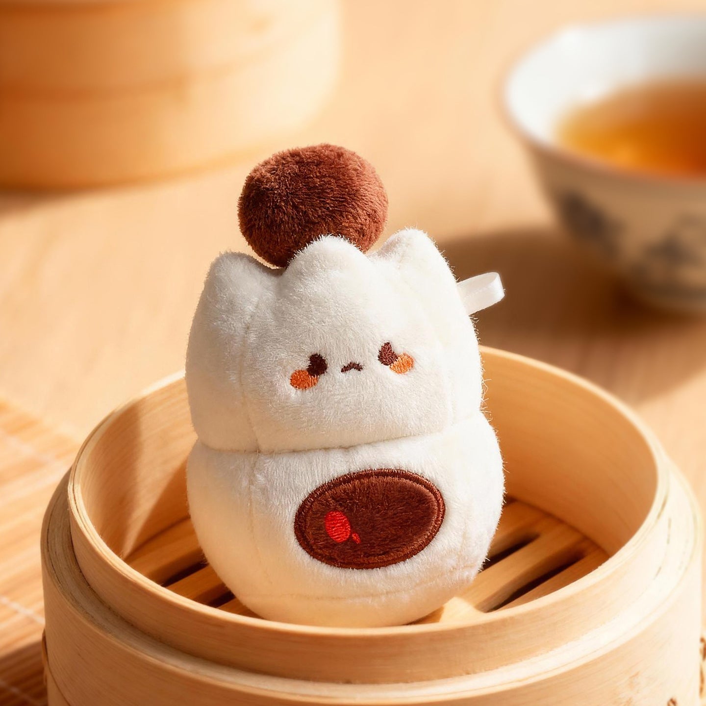 KUKI Creative Soup Dumpling Plush Pens – Kawaii "Tang Bao" Plushie Gel Pen with Keychain, Adorable Food – Shaped Stationery for Students, Unique Birthday Gift Set – product image 3
