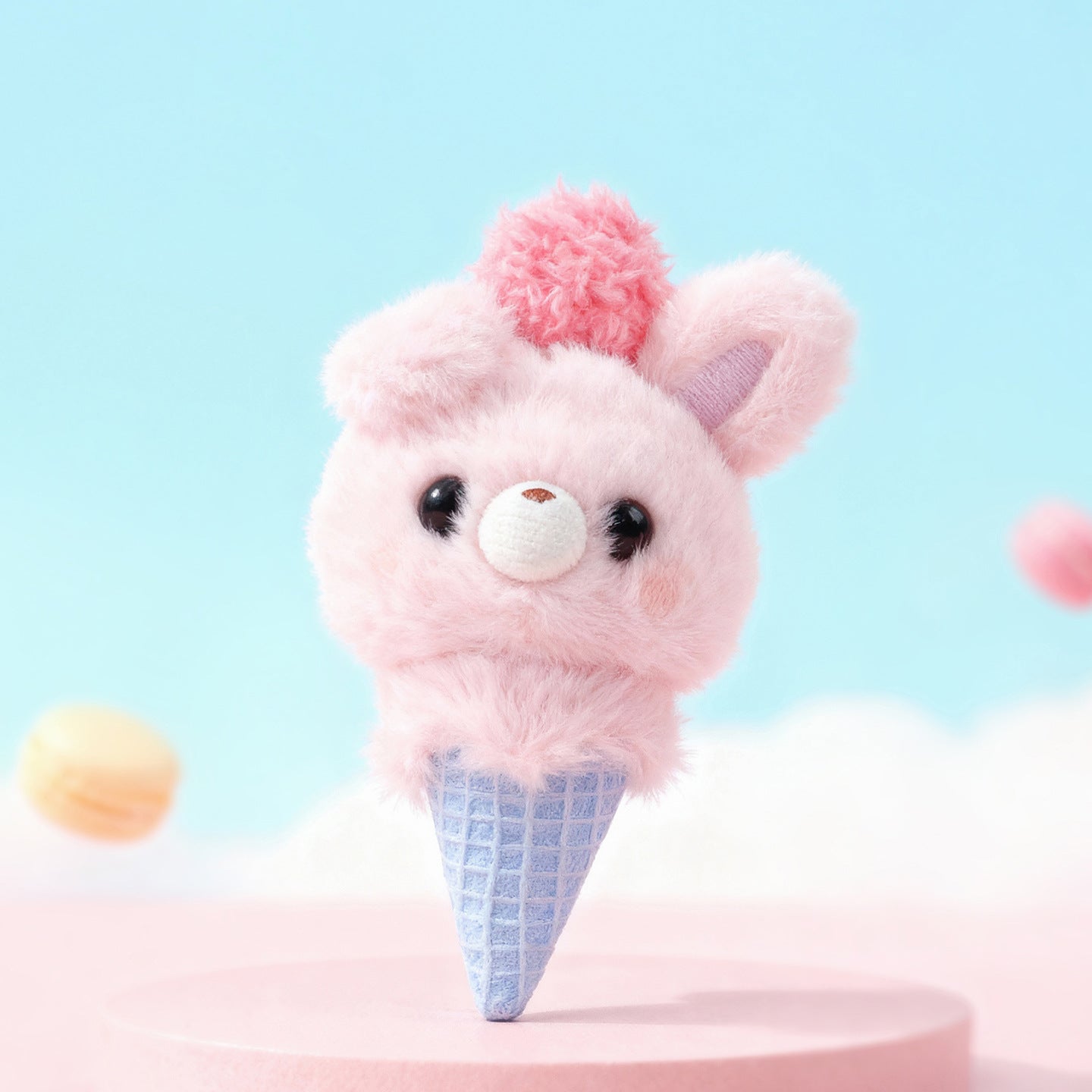 KUKI Creative Plush Ice Cream Gel Pen – 3D Soft Furry Pom Pom Pens, Cute Cartoon Stationery with Hanging Keychain, Smooth Writing Black Ink for Kids & School Gifts – product image 5