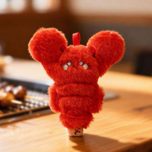 Stylos KUKI Creative BBQ Plushie - Stylo gel kawaii en forme de brochette de barbecue avec porte-clés, papeterie de décompression tendance en forme de nourriture, cadeau de jouet artistique unique pour étudiants
