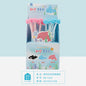 Stylo à bille KUKI Shake, stylo gel noir en silicone kawaii pour étudiants, cadeaux de papeterie scolaire amusants et interactifs - Océan