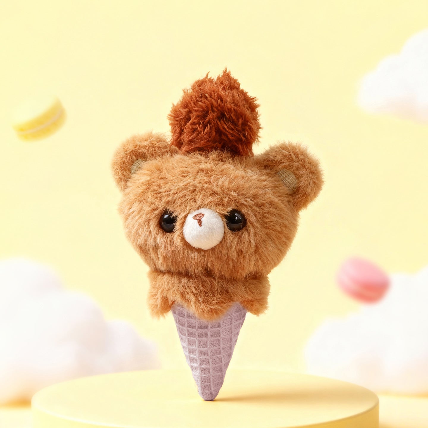 KUKI Creative Plush Ice Cream Gel Pen – 3D Soft Furry Pom Pom Pens, Cute Cartoon Stationery with Hanging Keychain, Smooth Writing Black Ink for Kids & School Gifts – product image 6
