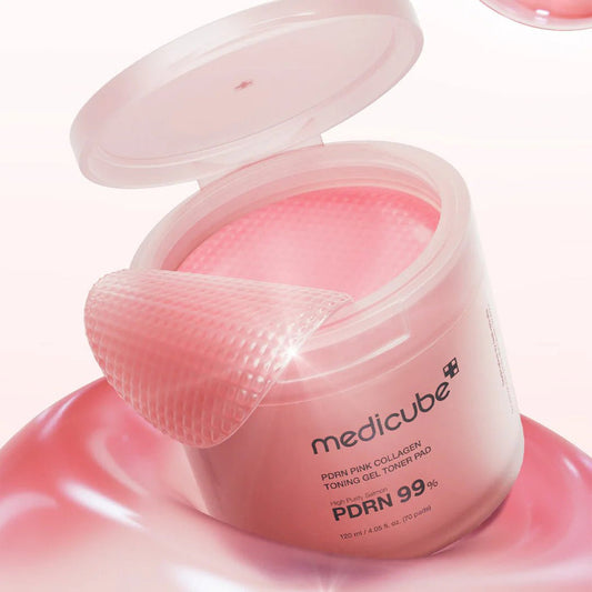 Tampon de gel tonifiant au collagène rose PDRN Medicube