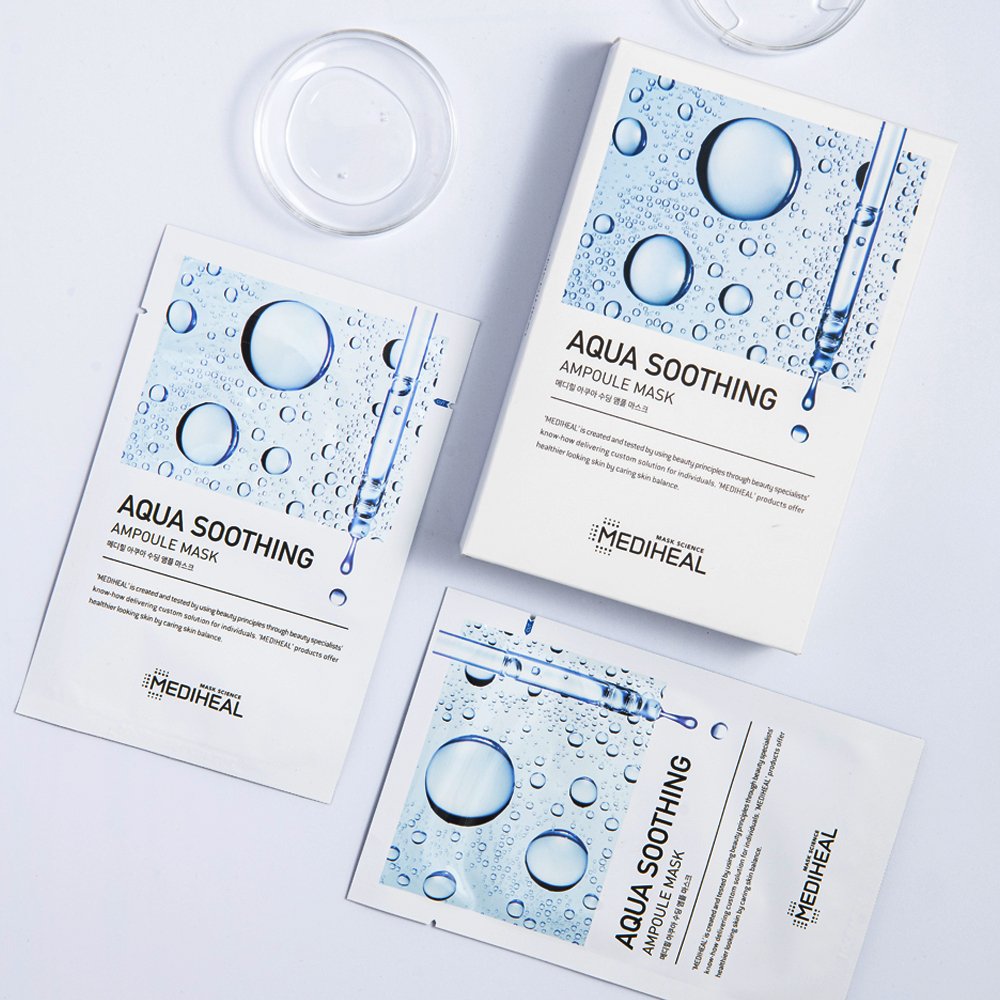 MEDIHEAL ++ Aqua Soothing Ampoule Mask 10pcs