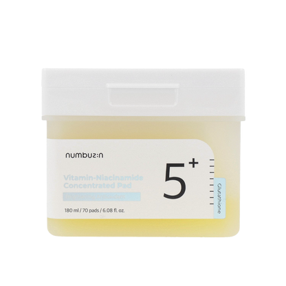 Numbuzin No.5+ Tampons Toniques Concentrés à la Glutathion et aux Vitamines - 70 pièces : Niacinamide, Soins du Visage, Peaux Sensibles