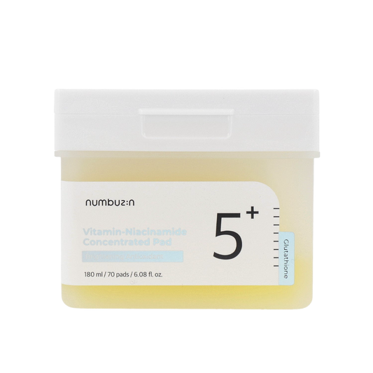 Numbuzin No.5+ Tampons Toniques Concentrés à la Glutathion et aux Vitamines - 70 pièces : Niacinamide, Soins du Visage, Peaux Sensibles