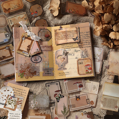 Vintage-Style Waterproof PET Sticker Book for Scrapbooking| Planners| Journals