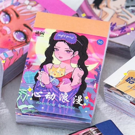 Mini Stickers book-YUXIAN-HEART ROMANTIC