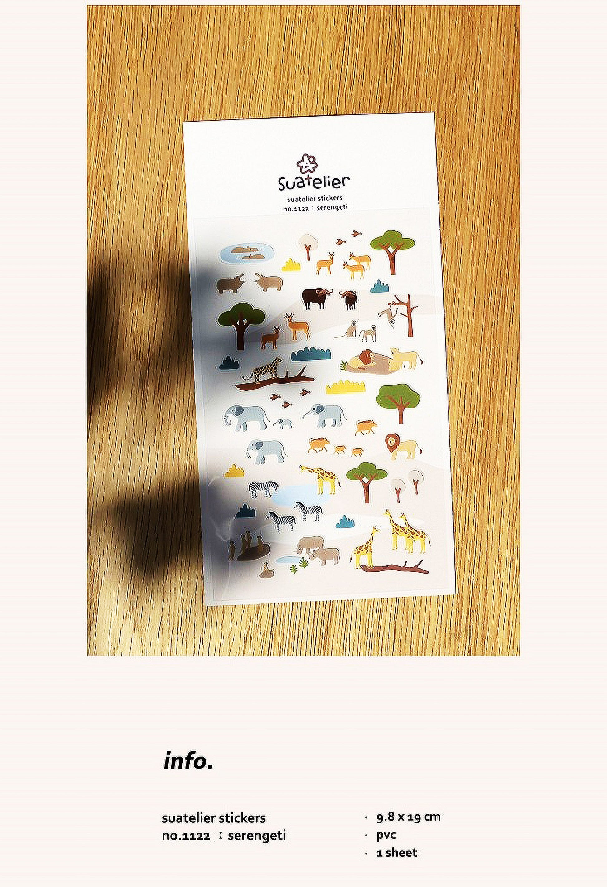 Suatelier Stickers Sonia | Korean Journal Stickers Scrapbooking | Craft animals Stickers for gifting | Nail deco stickers | bunny panda dino